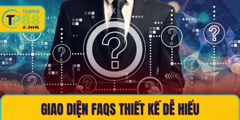 Giao diện câu hỏi thường gặp được thiết kế dễ hiểu