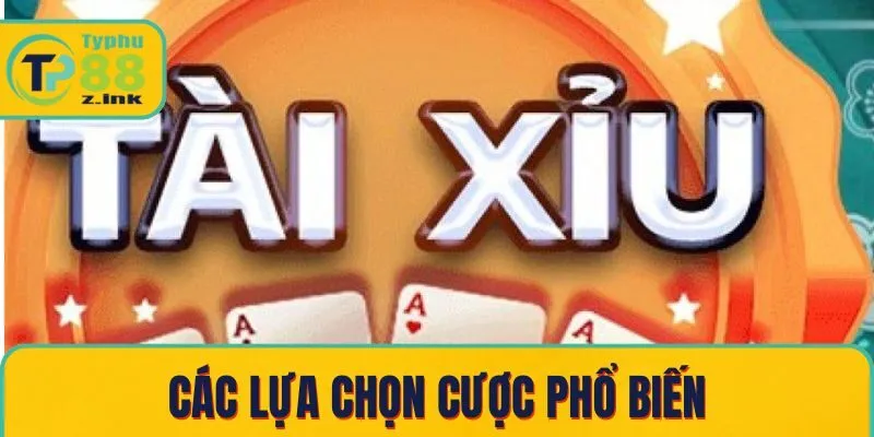 Các lựa chọn cược trong tài xỉu Typhu88